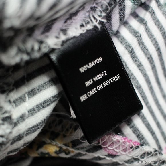 Torrid Women's Striped Floral Short Sleeve Faux Wrap Ruffle Hem Dress - Picture 8 of 8